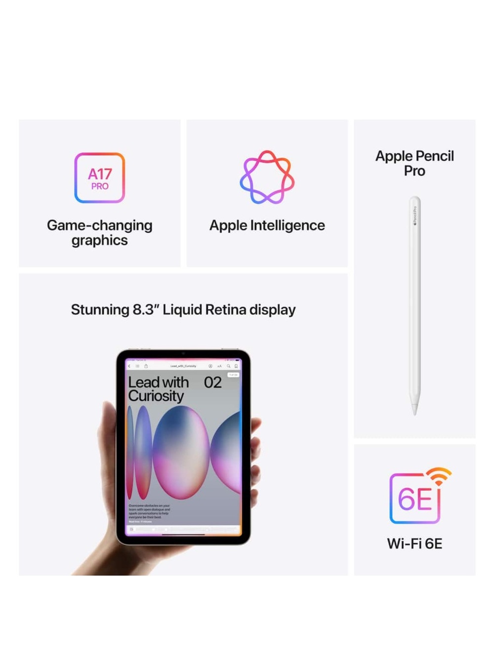 Apple iPad Mini (A17 Pro) 128GB Wi-Fi (Purple)+ Apple Pencil Pro + Amazon Case - Picture 4 of 16
